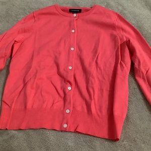 Lands End Coral Cardigan. Size Small Petite (6-8). NWOT
